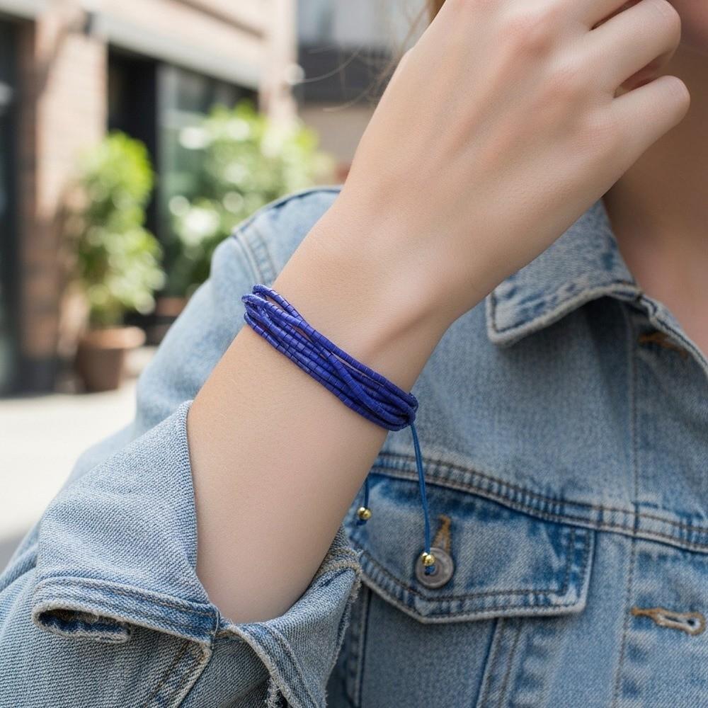 Boho Thin Beads Bracelets Stackable Multilayer Bracelets Bohemian Style Hand Chains Vacation