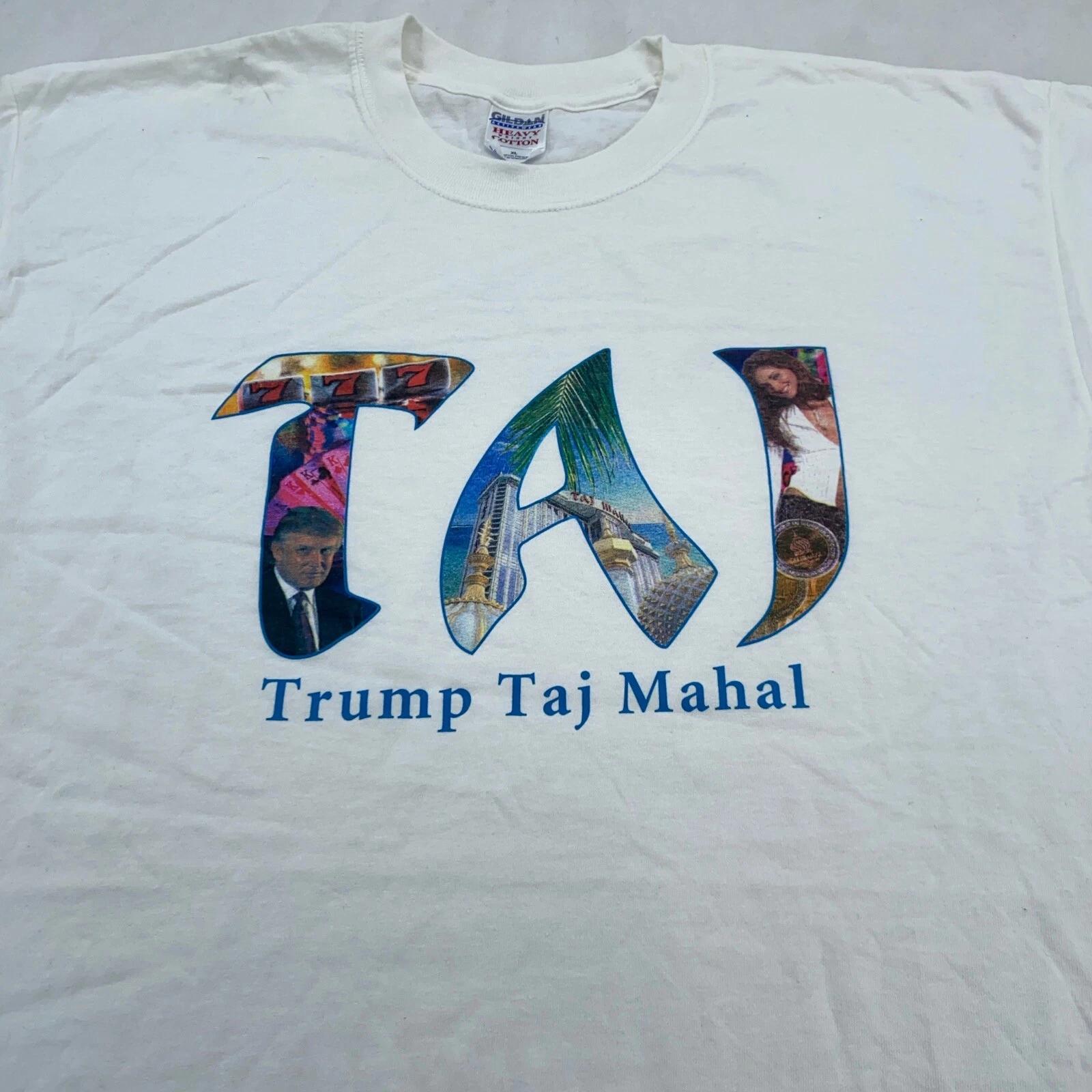 

vintage 90s TRUMP TAJ MAHAL T-Shirt XL Donald president hotel and casino 2XL