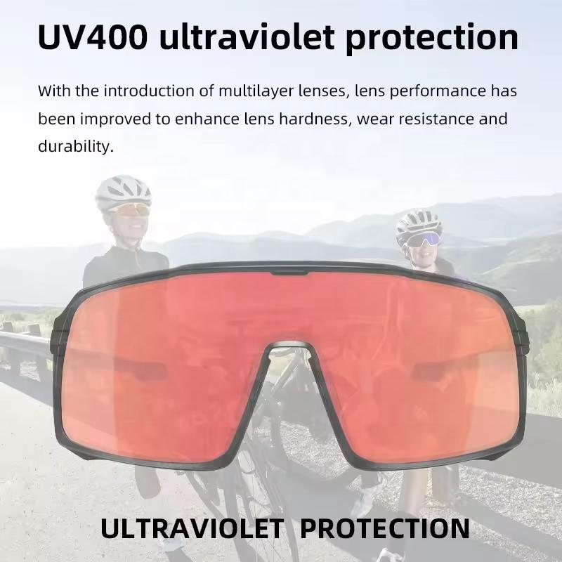 Performance Sports Sunglasses Clear MTB Bicycle Riding Shield Lens Guaranteed Red Polarized Set for Cycling Outdoor Fishing