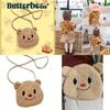 2024 New Cartoon Bear Crossbody Baby Plush Cute Coin Soft Yellow Bear