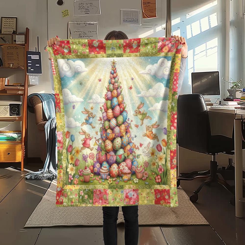 1Pc Cartoon Print Flannel Blanket, High Quality Comfortable for All Seasons, Home Decor, Warmth and Comfort, Perfect for Christmas Birthday Gift