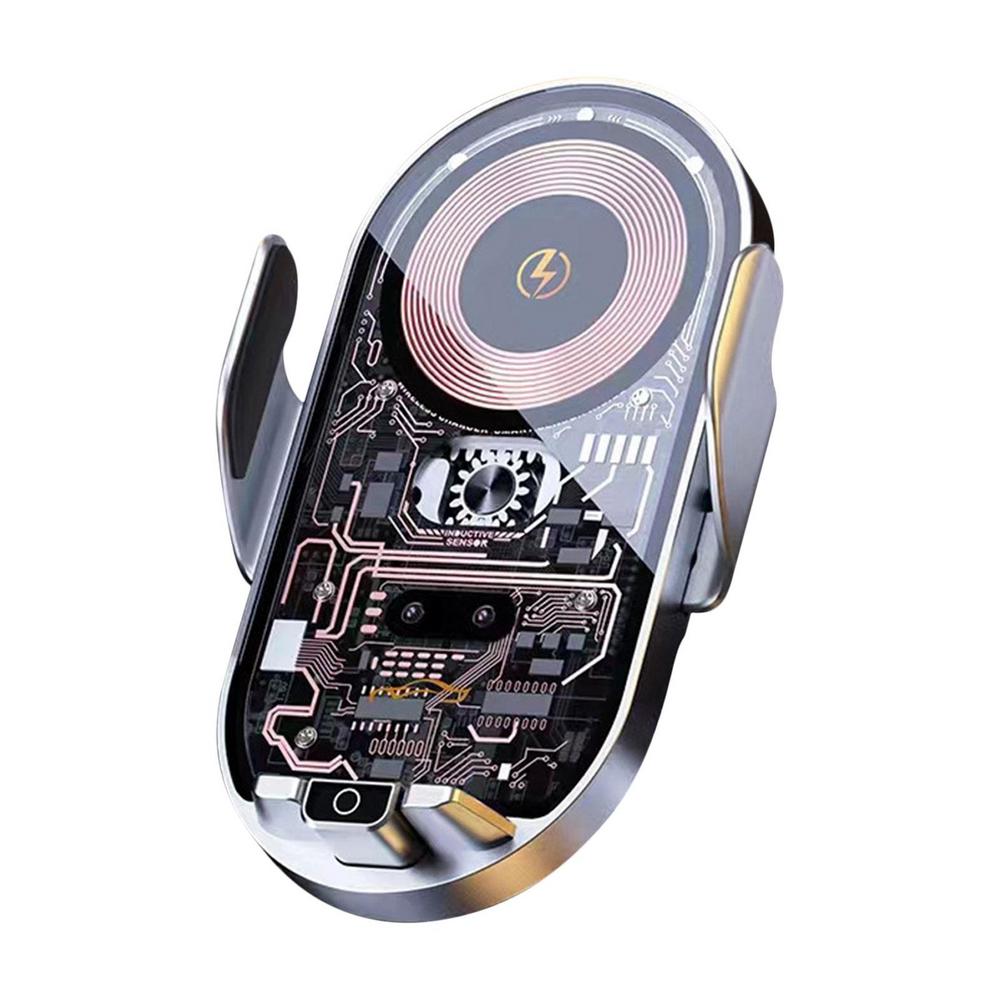 

Wireless Car Charger Vehicle Mount Rotation Phone Holder Auto Clamping Safe Stable Smartphone Dashboard Mount For Vehicles