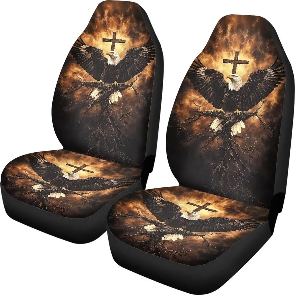 Talayituse Boho Dragonfly Print Car Seat Covers Set of 2, Breathable Front Bucket Seats Protector Auto Interior Accessories Decor Universal for Truck