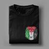 Men T-Shirt Palestine Lion King Flag Funny 100% Cotton Tees Short Sleeve Palestinian T Shirt Crewneck Clothes Plus Size