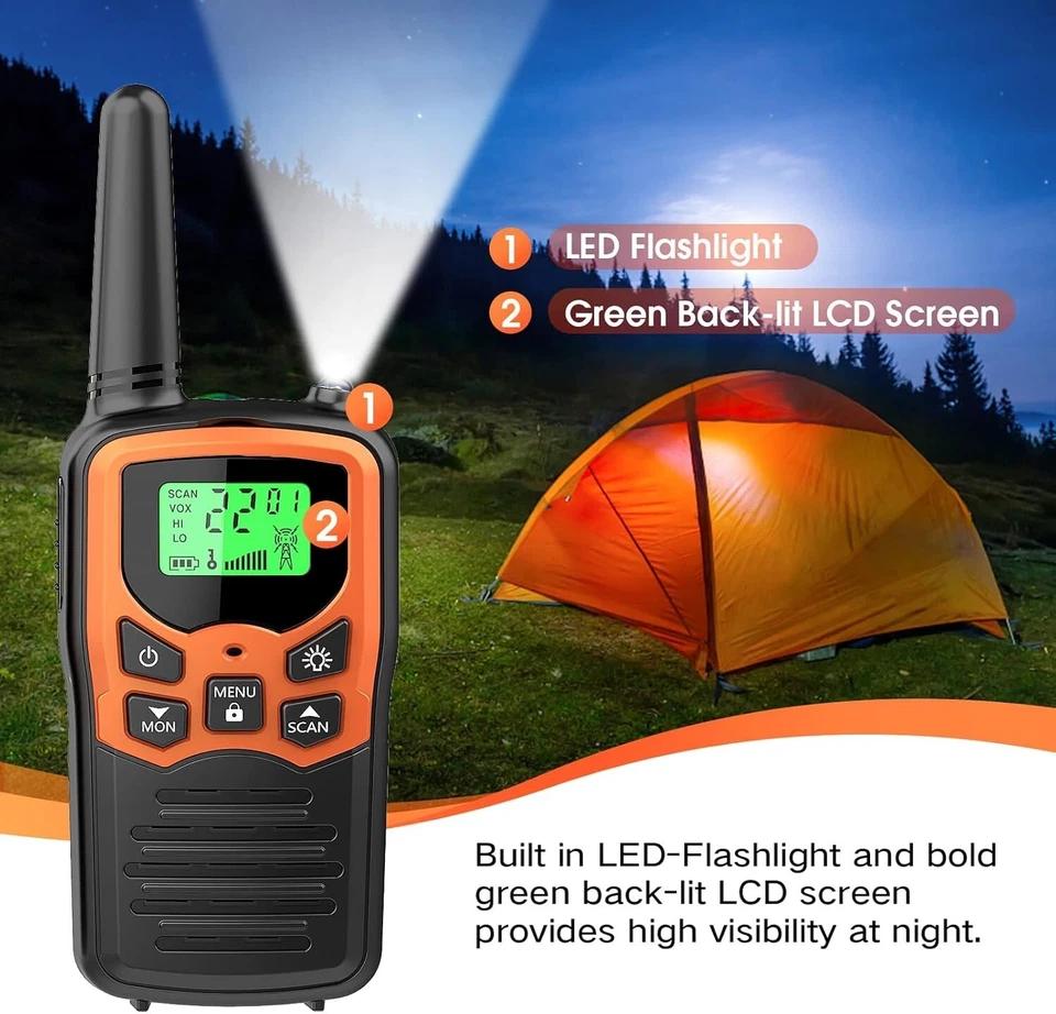 2PCS Handheld Walkie Talkie Radio Long Range 100 Mile Two Way Radio Comunicador Transceiver Charge Headset Waterproof Outdoor