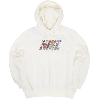 Nike Cny Series Letter Print Hooded Pullover Loose Sports Casual Sweatshirt Women Sweatshirt White HF1128-100