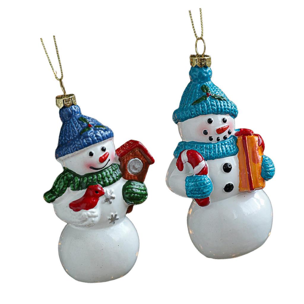 Christmas Snowman Ornament Home Decor Centerpiece Photo Prop Xmas Tree Hanging Decoration Pendant for New Year Ceiling Door Wall
