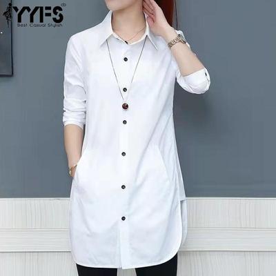 Women's Fashion Casual Spring Autumn Solid Color Print Long Sleeve POLO Neck Blouses & Shirts
