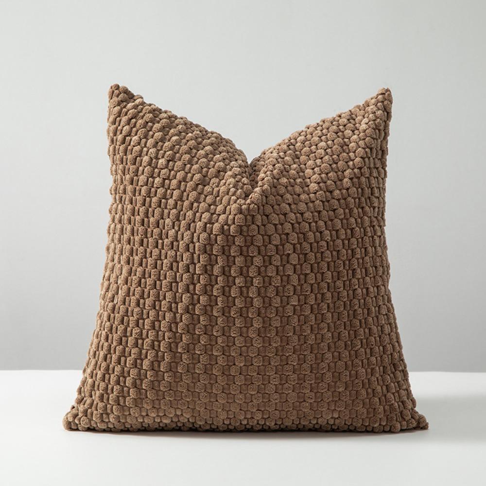 With Zipper Pillowcase Corduroy Plush Pillow Case Fashion Cushion Cases  Christmas Day