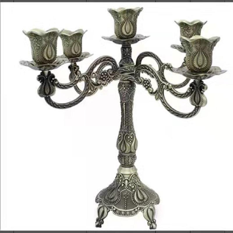 1/3/5-Candle Metal Candelabra Tall Candlestick Candle Holders for Home Decor Wedding Christmas Church Halloween Party