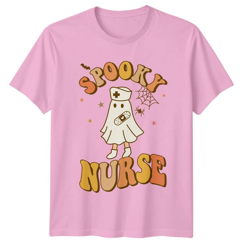 Spooky Nurse Unisexs TShirt Retro Halloween Nursing Halloween Gift For Her