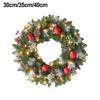 Red Green Christmas Wreath for Holiday Home Decoration For Front Door and Party Use Made from Plastic Material