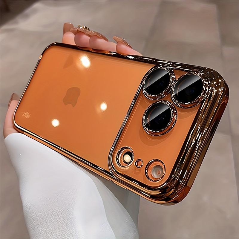 Luxury Transparent Plating Bumper Case For iPhone 17 16 15 14 13 Pro Max 17Pro Air Camera Lens Protection Clear Shockproof Cover