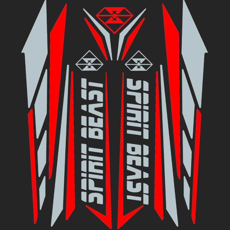 

Світловідбиваюча прохолодна 3D мотоциклетна наклейка Паливний бак Водонепроникна наклейка Універсальна для Yamaha тощо білий/червоний