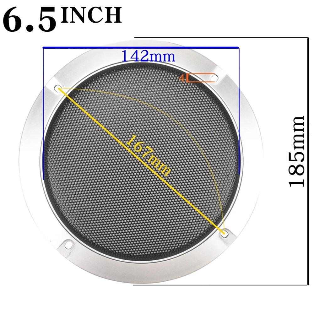 1Pcs 2/3/4/5/6.5/8/10 inch Speaker Net Cover Metal Iron Wire Grilles High-grade Speakers Plastic Frame Enclosure Decorative Mesh
