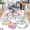 Cute Bunny Friends Carpet For Playroom Bedroom Living Room Sofa Home Decorkids Game Area Rug Nonslip Floor Mat