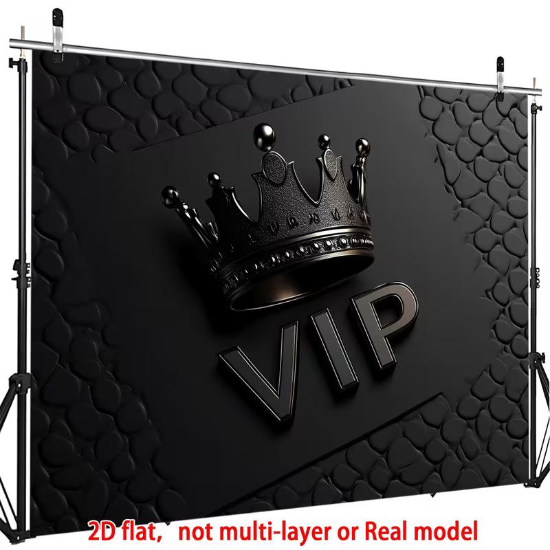 2D VIP Crown Backdrop, Crocodile Texture Background for Studio Photography