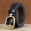 2.8Cm Wide Belt Women'S Leather Pin Buckle First Layer Cowhide Retro Fashion Versatile Trend Korean Jeans Belt