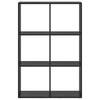 Bookshelf Black Oak Effect 69.5 x 29 x 103.5 cm