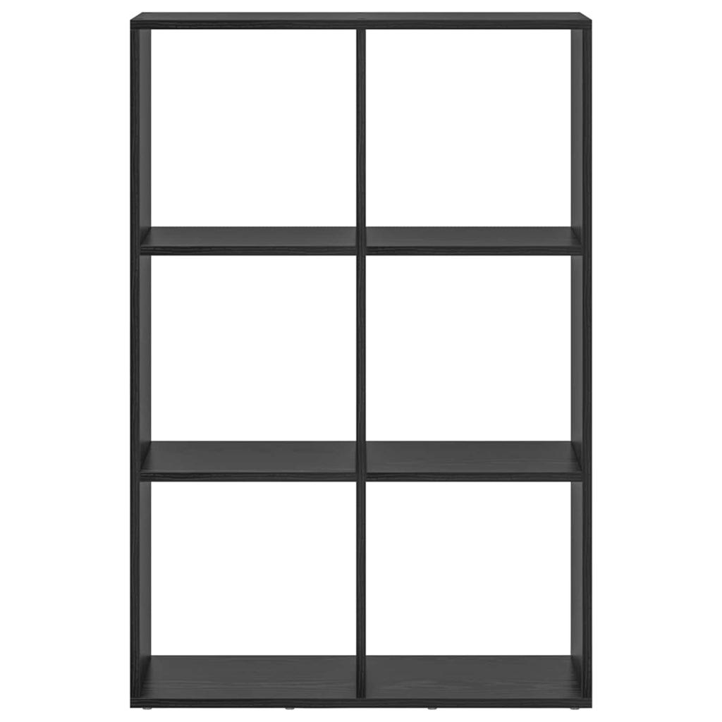 Bookshelf Black Oak Effect 69.5 x 29 x 103.5 cm