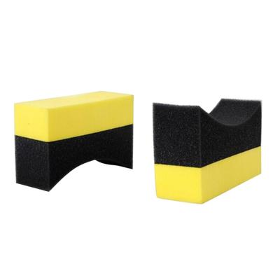 ULTECHNOVO 2pcs Tire Sponge Tire Polishing Brush Tire Cleaning Foam Wheel Cleaning Sponge