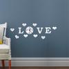Mirror Effect 3D Clock Love Heart Wall Analog Sticker DIY Home