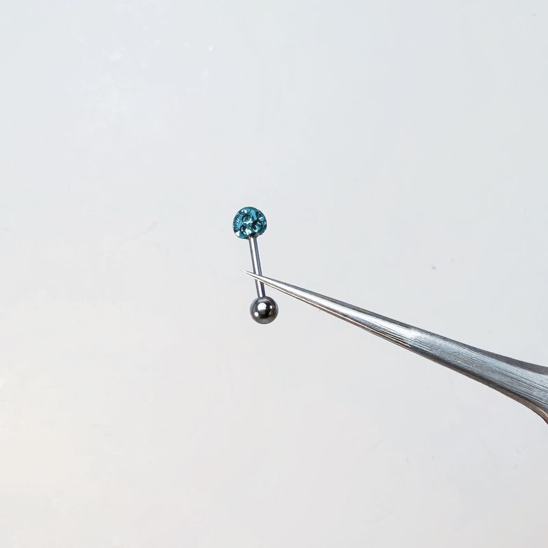 

22 Ding Mu Blue Pearl Starfish Stud Earrings Titanium Steel Super Flash Earrings Light Blue Heart Water Drops Eardrop Earring 2# blue diamond ball earrings