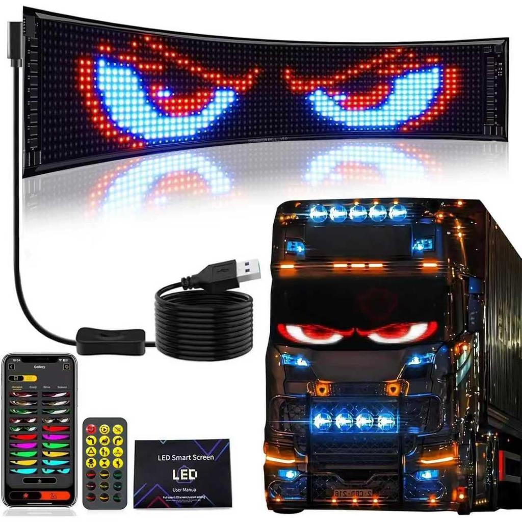 Světlo Devil Eye pro auta, LED matice, Devil Eye, Dráha, Flexibilní, Skládací, Lehké, Vodotěsné,