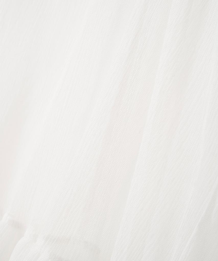 MILLO WOMEN Sheer Frill Dress [White]