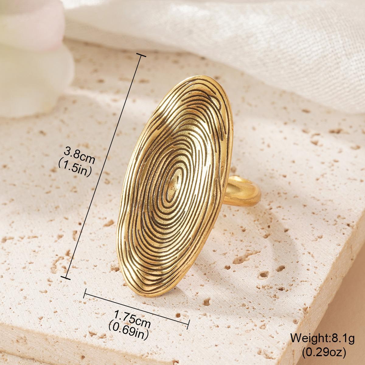 European and American personality exaggerated flower ring metal earrings versatile fashion personality open ring