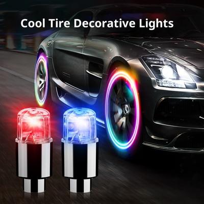 Car Colorful Hot Wheel Intelligent Dual Sense Tire Light Cool Wheel Hub Light Wheel Arc Light Valve Mouth Hot Wheel Light