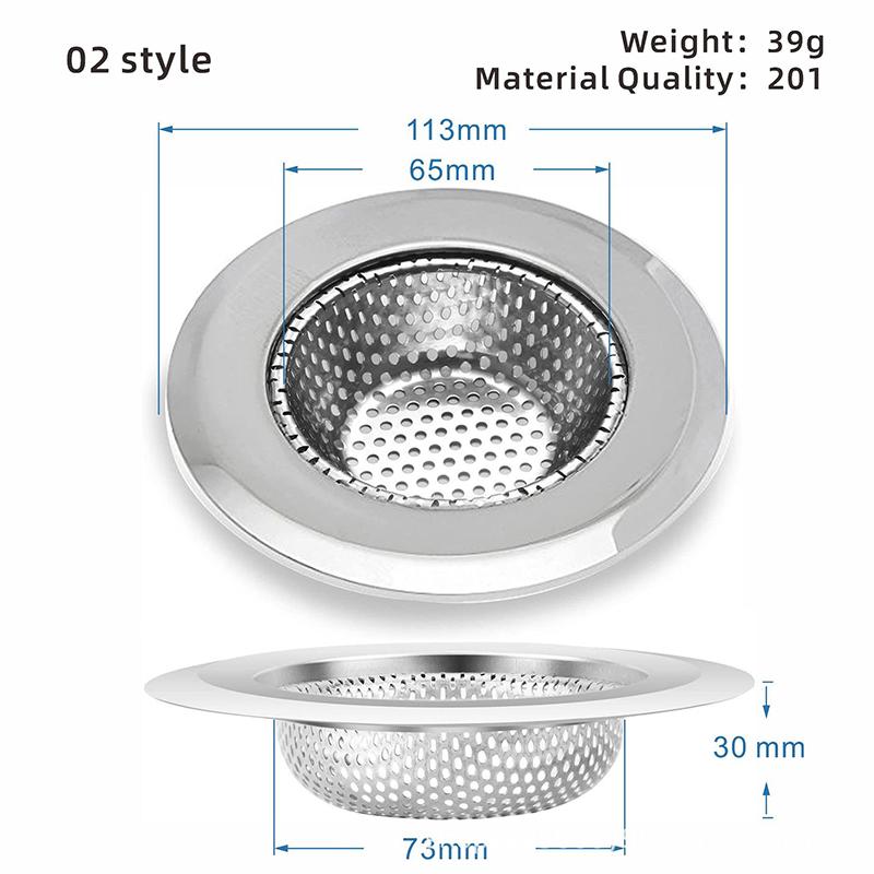 1PCS Filter kuchynského drezu Sieťka z nehrdzavejúcej ocele Sitko na drez Filter Sitko na drez do kúpeľne Odtokový otvor Sitko na filter Sitko na odpad