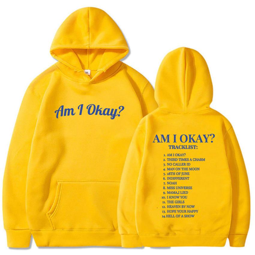 Am I Okay Album Graphic Hoodies Megan Moroney Clothes Long Sleeve Winter Warm Sweatshirts Moletom Streetwear Print Hoodie