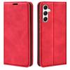 For Samsung Galaxy A35 5G Skin Touch Feeling Case PU Leather Magnetic Auto-absorbed Phone Cover