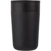 Glass "Nordia" 400 ml recycled double-wall mug Solid black