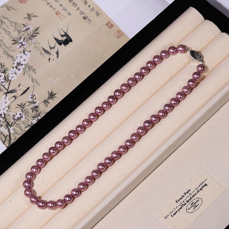 Mother-of-Pearl Shell Bead Necklace for Women - Perfect Mother's Day Gift