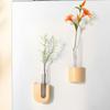 Wooden Test Tube Vase Magnetic Mini Bonsai Creative Simulation Flower Vase