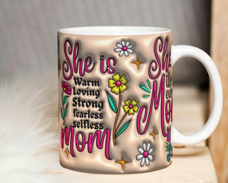 3D Mother'S Day Mom Ceramic Coffee Mug Mama Coffee Tea Cup Mimi Mother'S Day