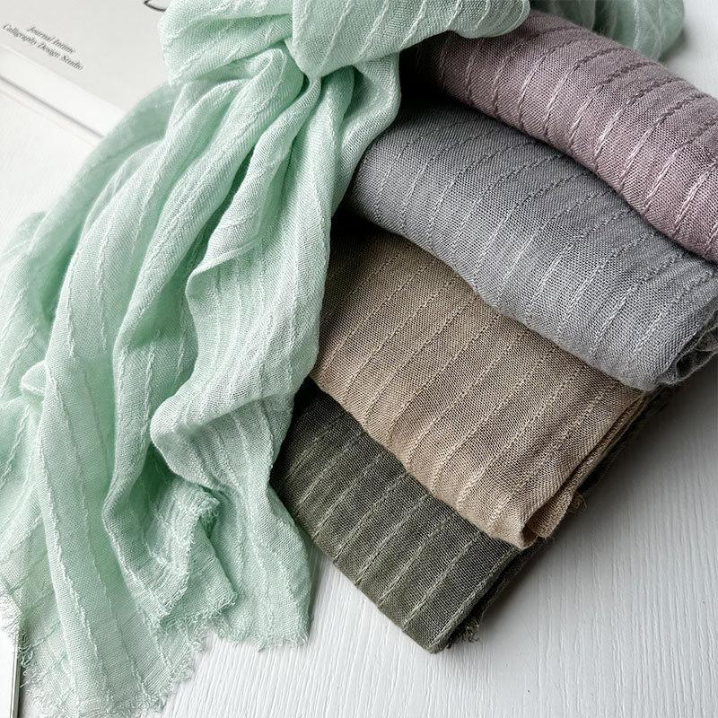 Retro Style Korean Modal Scarf Shawl Wrap Unisex Decorative Strip Scarves for Men and Women