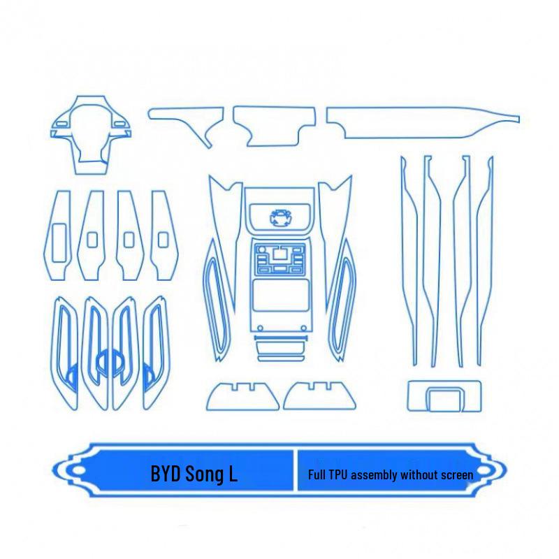 BYD Song L-EV Center Console TPU Interior Protection Film (2024-25 Model)