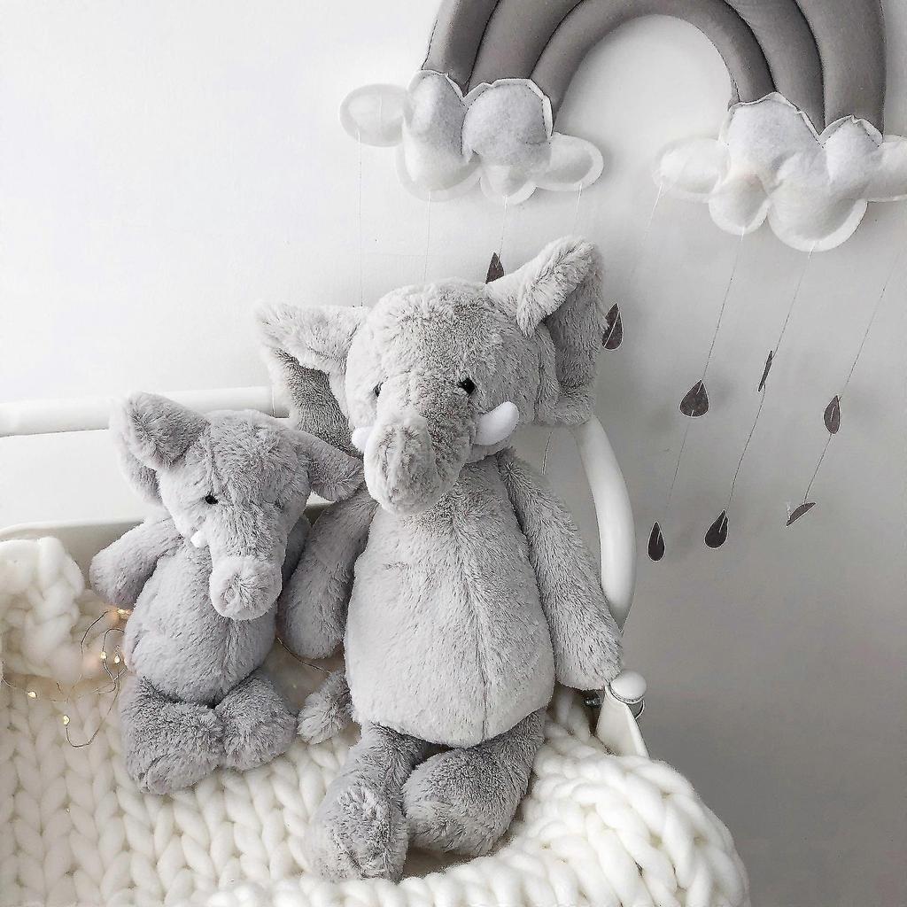 L  Nordic Super Soft Ins Exciting Baby Elephant Cartoon Plush Toy Super Soft Doll Doll Sleep With Birthday Gift