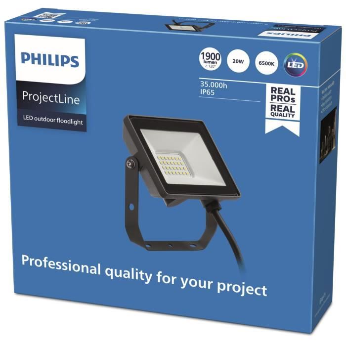 LED reflektor Philips 20W 1900lm 6500K IP65 pro venkovní osvětlení