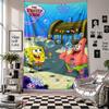 Wall TapestrySpongeBob Football Art Hanging Cloth Decorative Background Cover for Room Decoration