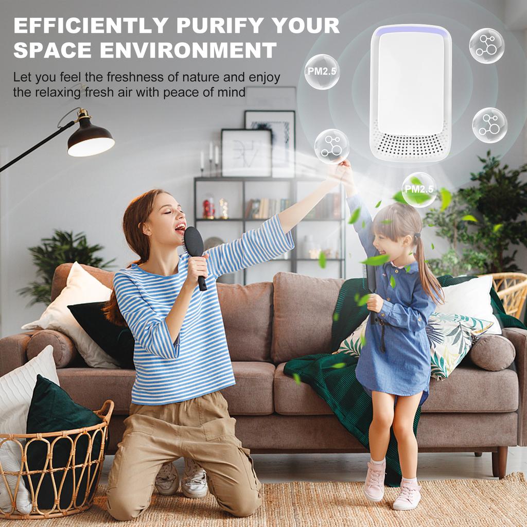 1/2/4Pcs Mini Air Purifier For Home Plug In Air Ionizer Negative Ion Air Purifier No Filter Household Odor Eliminator Cleaner