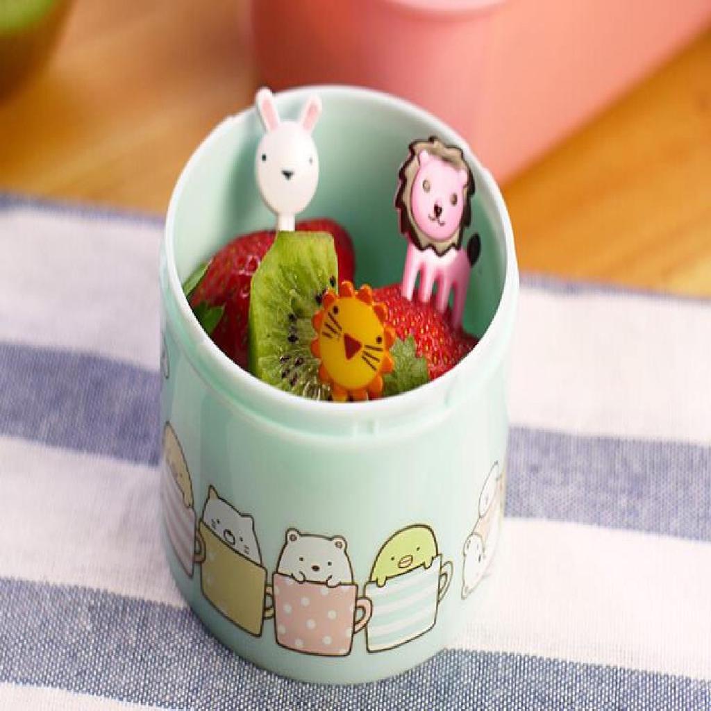 10 Stücke Tier Cartoon Obst Gabel Zeichen Obst Zahnstocher Bento Mittagessen ZPD 10 Stücke Tier Cartoon Obst Gabel Zeichen Obst Zahnstocher Bento Mittagessen ZPD