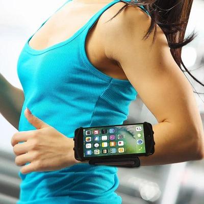 Náramek držák na mobilní telefon 360° otočný držák zápěstní pásek outdoorové sporty cyklistika pásek na ruku pro mobilní telefon