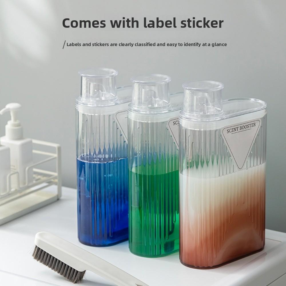 Transparent Fabric Detergent Dispenser 1300ML/1600ML Powder Liquid Washing Washing Liquid Jar Container Rectangle PET Plastic