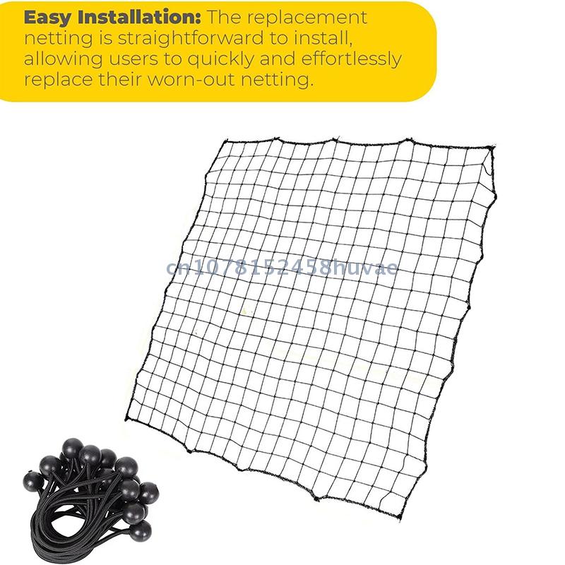 1 Pc 100x100CM Kickback Goalkeeper Football Rebound Net 20 Elastic Ropes Football Practice Net Target Goal Rebound Net Training