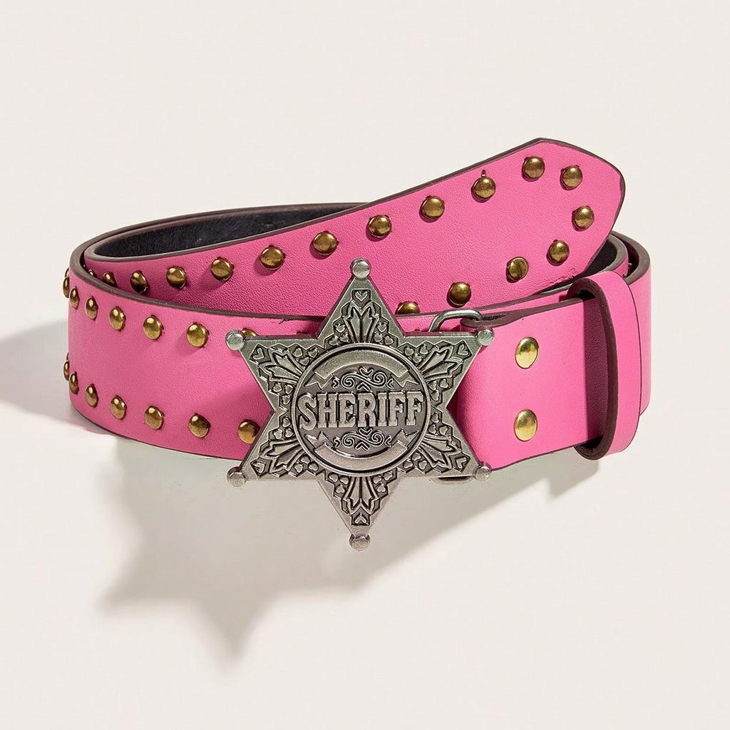 New Willow Stud Punk Wide Belt With A Unique Women's Jeans Universal Belt
