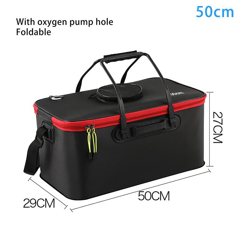 Fishing Bucket Folding Living Fish Bucket Multi Functional Portable Fishing Bucket Fish Box EVA Thickened Backpack Fishing Box